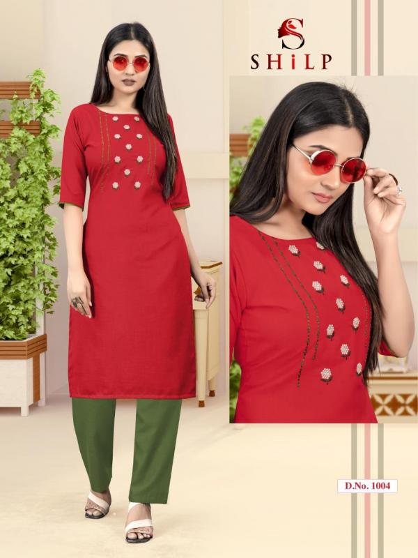 Shilp Meghana Designer Cotton Embroidery Kurti 